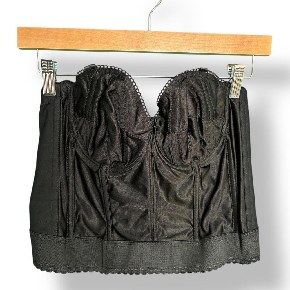 Vintage Black Bustier Corset Top Size 38B